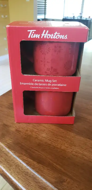 Tim Hortons Ceramic Mug Set (2 mugs) *New in Box* 2021, View more