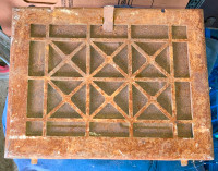 Antique Cast Iron Wall Mount Heat Register Grate Vent Square X P