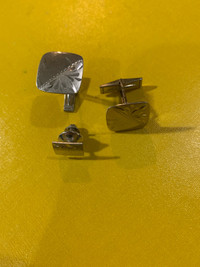 Vintage cuff links and tie pin