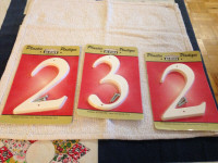 Plastic house number signs (free)