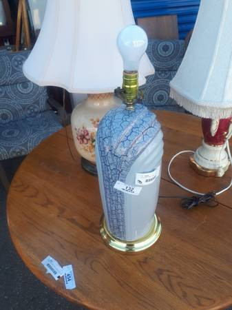 LAMP - BLUE/GREY W/SHADE in Indoor Lighting & Fans in Delta/Surrey/Langley - Image 2