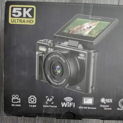 5k ULTRA HD CAMERA NEW RETAILS FOR $204.53 WITH TAXES HIGH END, View more