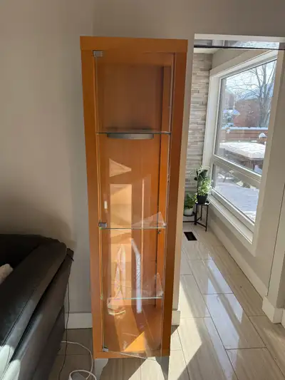 This IKEA display cabinet is perfect for showcasing your favourite items! It features glass shelves...