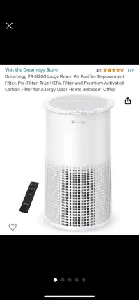 Dreamegg TR-8200 Large Room Air Purifier Replacement Filter