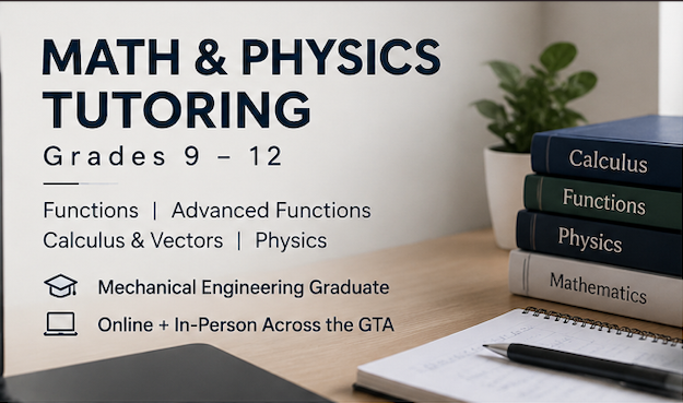 Math & Physics Tutor | Grades 9–12 | Engineering Graduate