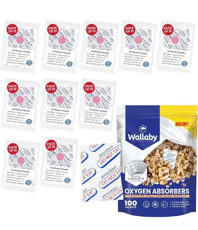 Oxygen Absorbers 100 Count 10x Packs, View more