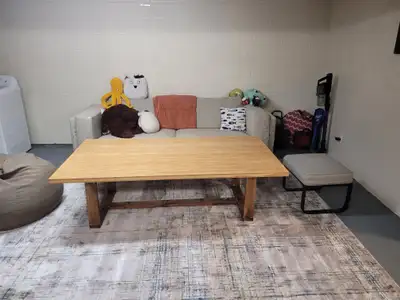 Handmade Bamboo tabletop with wood legs, View more