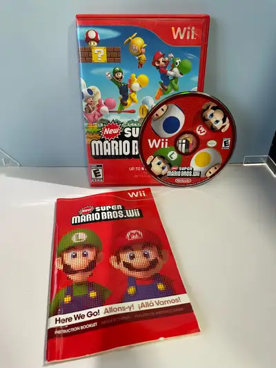 NINTENDO WII NEW SUPER MARIO BROS.WII W/MANUAL, View more