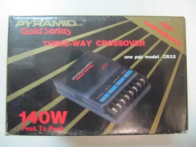 Classic Pyramid Gold Series Model CR32 3Way Xover NEW Circa 1984, View more