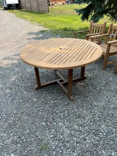 Teak patio set, View more