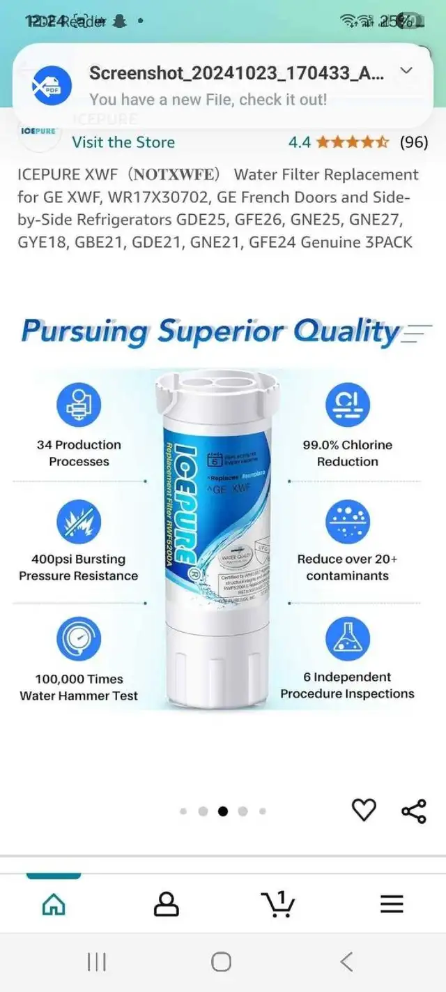 ICEPURE RWF5200A Filter 3-Pack in Refrigerators in Kitchener / Waterloo - Image 4
