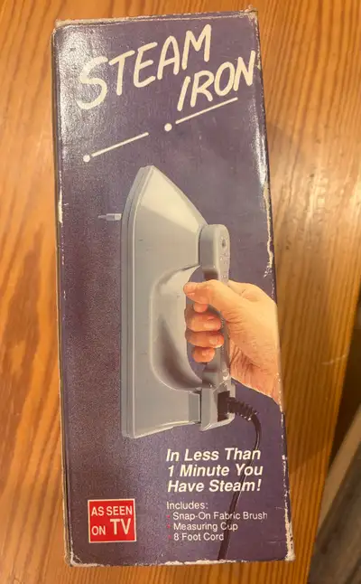 Steam iron (Never used but box ruined from storage) (FREE), View more