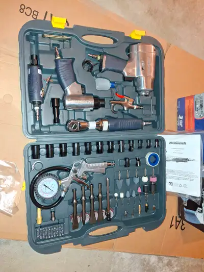 Mastercraft 100 pieces air tool set in original package.