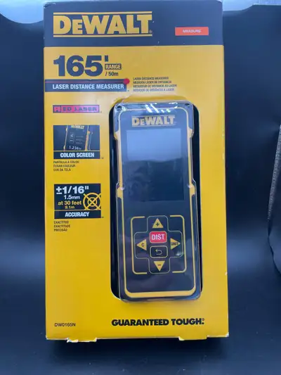 DEWALT LASER DISTANCE MEASURER DW0165N, View more