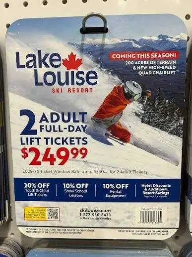Lake Louise Ski Ticket, View more