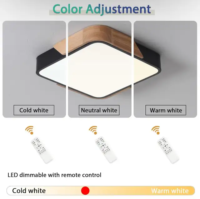 Modern LED Ceiling Light Dimmabl Flush Mount with Remote 40x40cm in Indoor Lighting & Fans in Hamilton - Image 6
