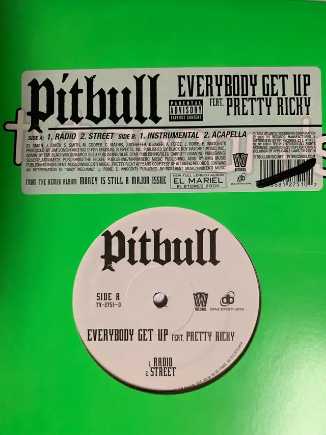 Pitbull - Everybody Get Up (12" Vinyl Single) in CDs, DVDs & Blu-ray in Mississauga / Peel Region - Image 3