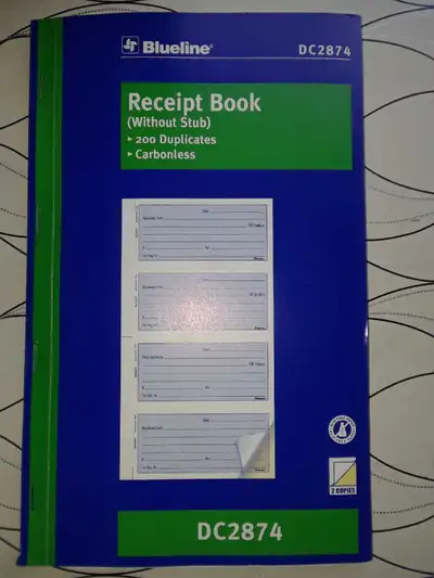 RECEIPT BOOK, View more