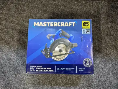 NEW Mastercraft 20V Circular Saw. TOOL ONLY, View more