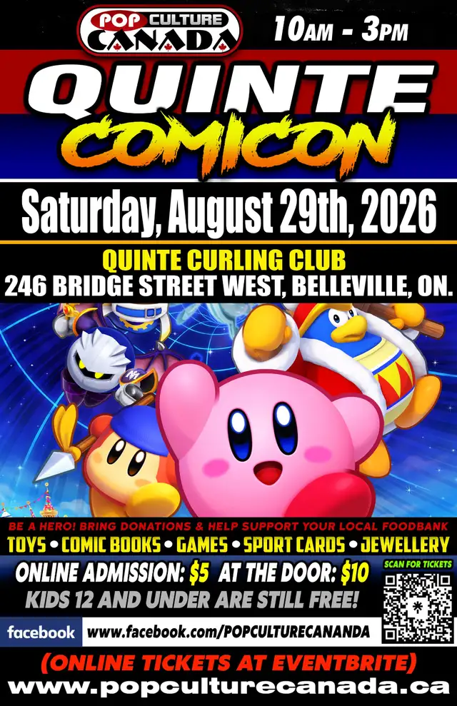 QUINTE COMICON : AUGUST 29TH 2026 : COMIC CON