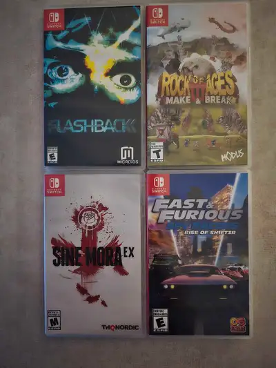 Les 4 jeux pour 100$ ou 30$ chacun ,non négociable.