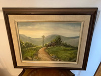 Vintage Landscape Oil Painting by Artist Barbara Savage