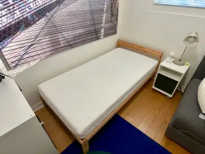 IKEA Twin Bed Frame and Mattress, View more