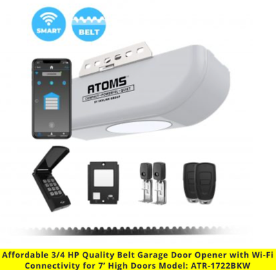 Affordable 3/4 HP Quality Belt Garage Door Opener with Wi-Fi, View more