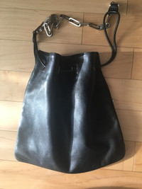 Gucci bucket bag vintage black leather