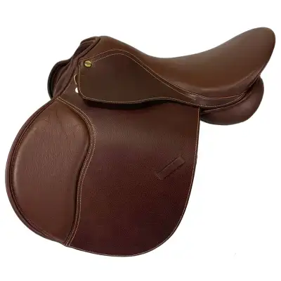 A modified version of the the All Purpose saddle, with a deep seat. Generously forward, padded flap...