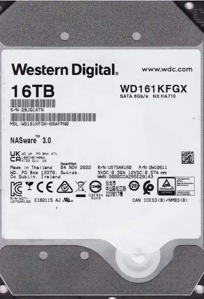 Western Digital HDD 16TB SATA 3.5", View more