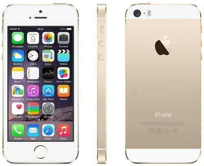 iPhone 5S in white and gold, 32GB, View more