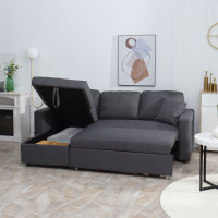 Discount Brand New Sleeeper Sectional Sofa Bed Storage Chaise