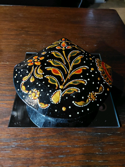 Huge hand painted sapphire, View more