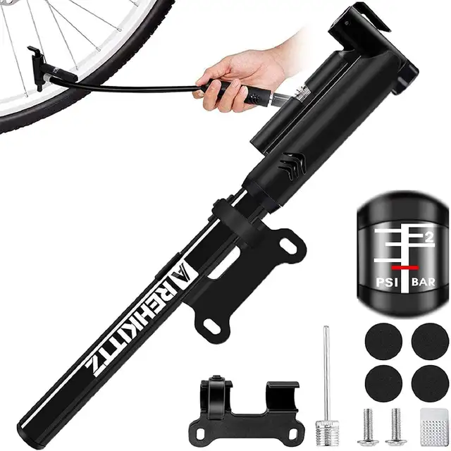 Pompe à Vélo Bike Pump with Gauge 120 psi in Clothing, Shoes & Accessories in City of Montréal - Image 7
