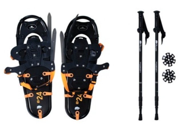 Olympia® 24in. Snowshoes and Trekking Pole Set and Storage Bag in Fishing, Camping & Outdoors in City of Toronto