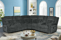 Manual recliner sofa / black