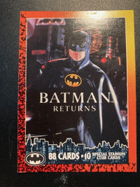Lot of 35 1992 Topps Batman Returns trading cards + 8 inserts