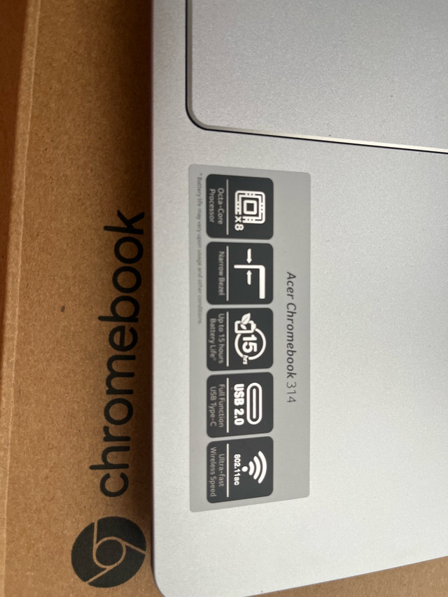 Acer Chromebook 14' CB314-2H (N21Q6) - NEW in Laptops in Kitchener / Waterloo - Image 2