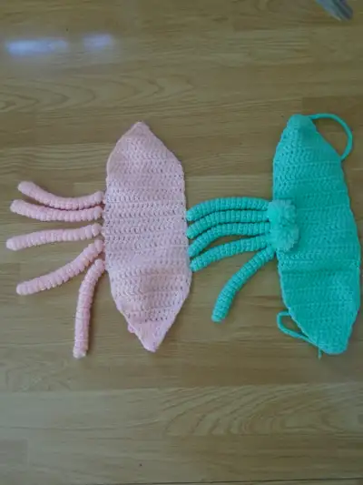 2 NEW Crocheted Hats with Tassels $15. For the pair, View more