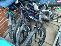 1 mountain bike CCM, 3 regular adult bikes,2 kid bike