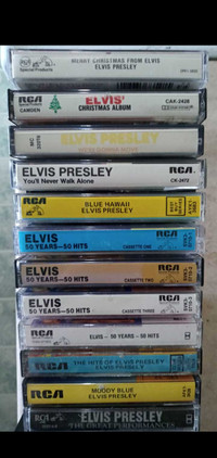 ELVIS 20 cassettes ORIGINAUX état flambant NEUVES $300.