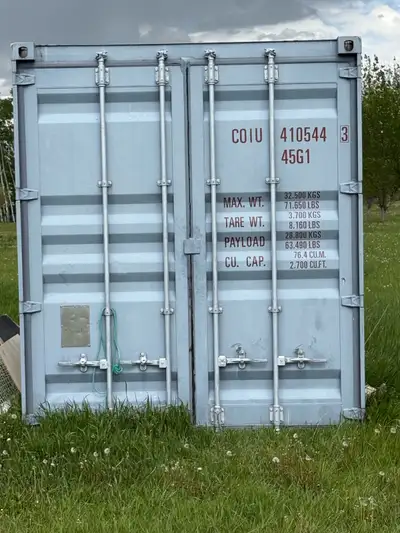 Like new, used once, using as storage now but junk inside will be gone. 40ft long weather tight, doo...