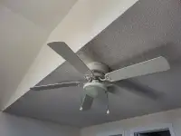 Hampton Bay white ceiling fan with light $50obo