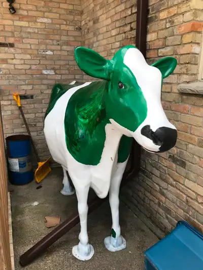Fibreglass cow, View more