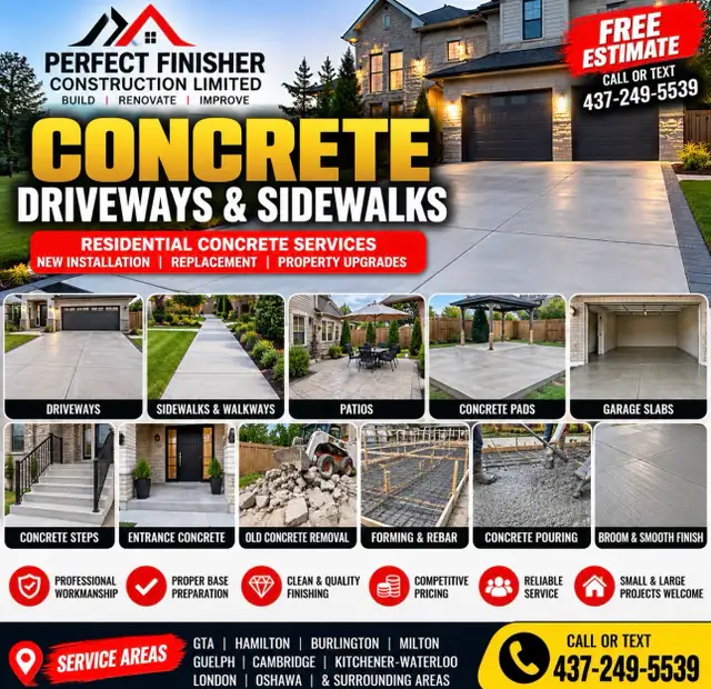 Concrete Driveway & Sidewalk | GTA