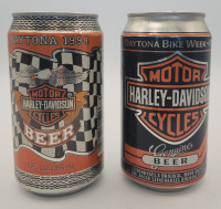 Harley-Davidson Motor Cycles Daytona Beer Cans (2 UNOPENED CANS