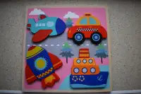 3D Wooden Jigsaw Puzzles for Kids, Transportation.