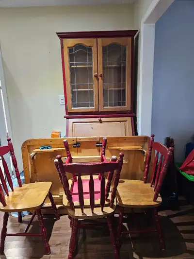 dining table with chairs and hutch, View more