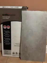 Grey peel and stick tiles -full box  12x24